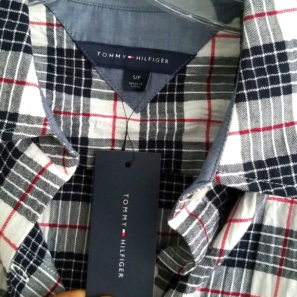 New w Tags Small Tommy Hilfiger White Navy Red - Picture 8 of 8